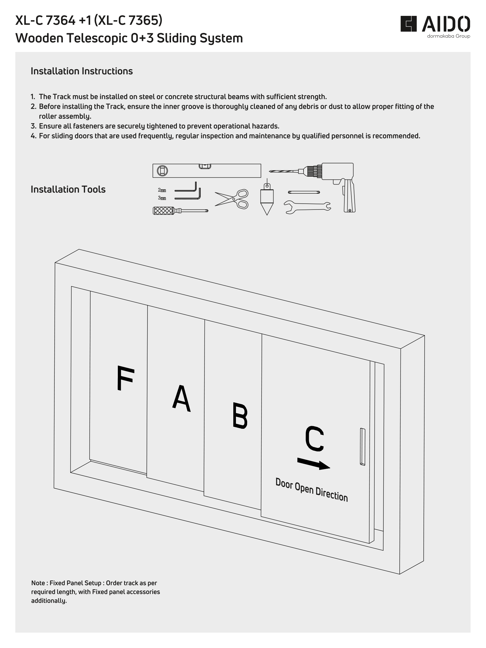 XL-C 7364 +1 (XL-C 7365) Wooden Telescopic 0+3 Sliding System