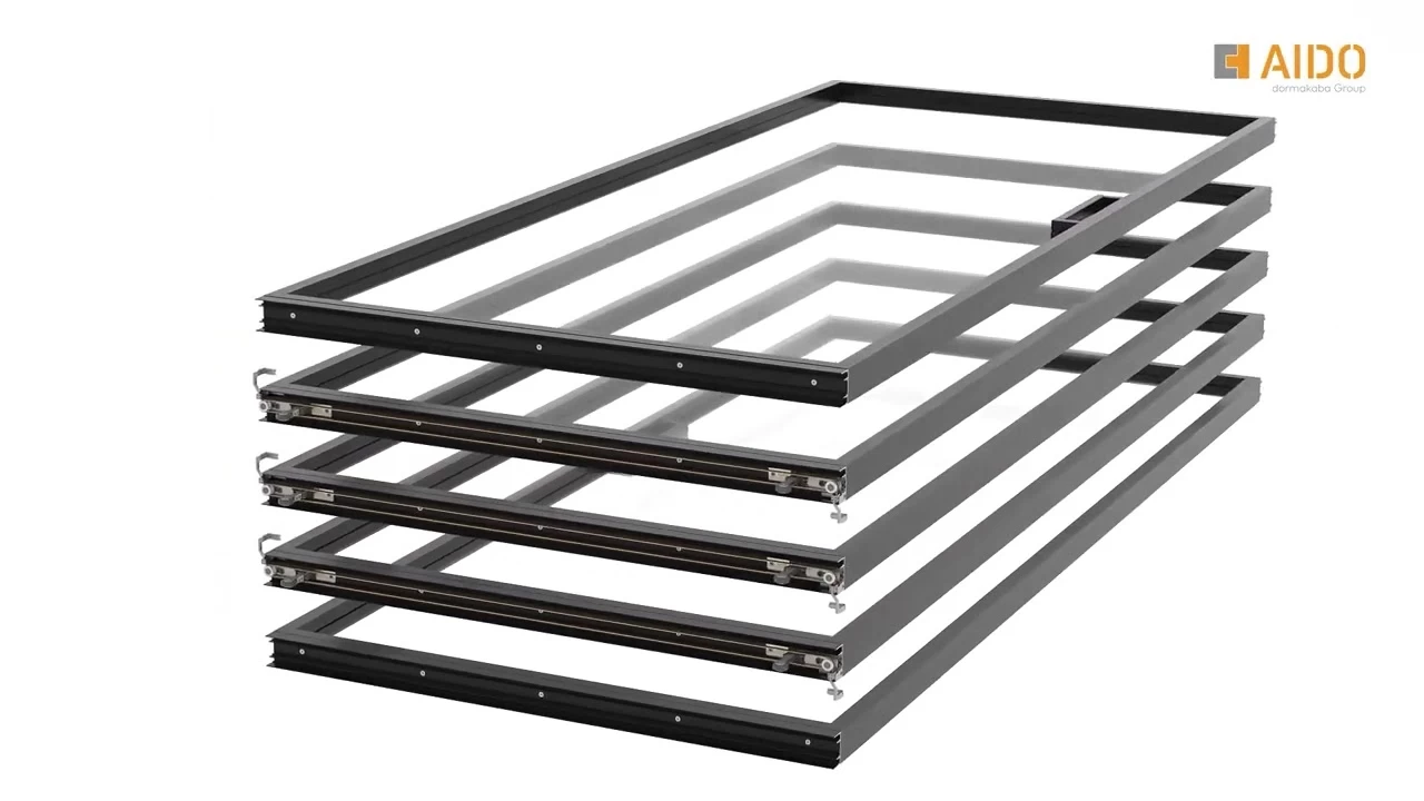 XL C 7320 Framed 5 Panel Moving Sliding System~2